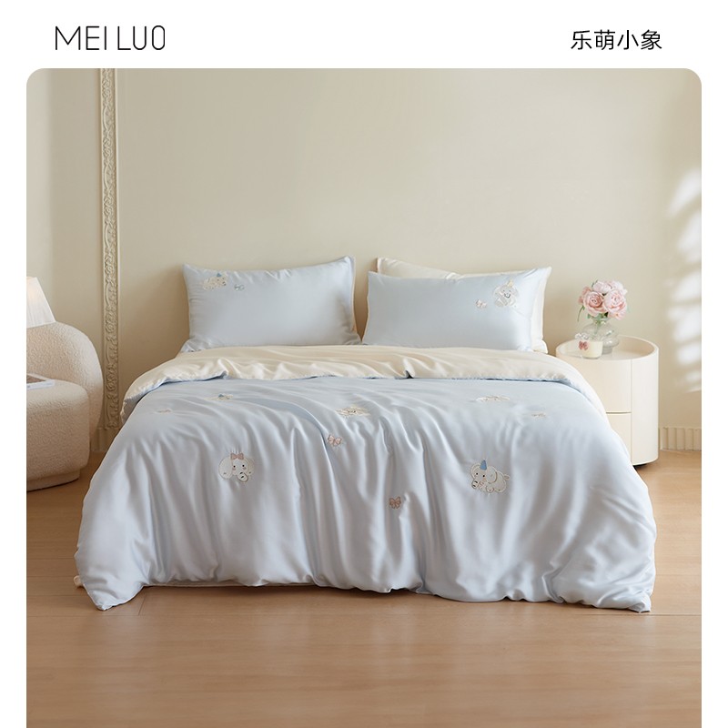 乐萌小象;1.2米床单款三件套(被套150*200cm)